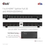 Kép 9/10 - Club 3D Splitter - CSV-1383 (1 to 8 HDMI, 4K60Hz, HDR, Full 3D, 6Gbps, 12-bit Deep Color)