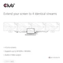 Kép 5/8 - Club 3D Splitter - CSV-1385 (1 to 4 HDMI, 4K120Hz, 3D, HDCP 1.4/2.2, Audio, 6Gbps)