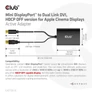 Kép 3/9 - Club 3D Átalakító - CAC-1130-A (Mini DisplayPort to Dual Link DVI, HDCP OFF, Apple)
