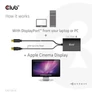 Kép 4/9 - Club 3D Átalakító - CAC-1130-A (Mini DisplayPort to Dual Link DVI, HDCP OFF, Apple)