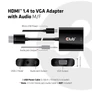 Kép 7/8 - Club 3D Átalakító - CAC-1302 (HDMI 1.4 to VGA + Audio, 1080p@60Hz, Micro USB power)