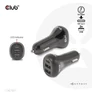 Kép 5/10 - Club 3D Autós Töltő - CAC-1921 (36W, 2x USB-A, 1x USB-C, 12-24V, QC3.0)