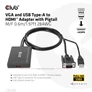 Kép 2/8 - Club 3D Átalakító - CAC-1720 (USB-A & VGA to HDMI, M/F, 0.6m, 28AWG, Full HD 1080p)