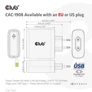 Kép 6/10 - Club 3D Hálózati töltő - CAC-1908EU (100W GAN, USB-IF, egyportos USB-C, PD 3.0 támogatás)