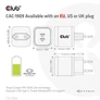 Kép 9/10 - Club 3D Hálózati töltő - CAC-1909EU (45W GAN, USB-C Dual Port, PD 3.0, PPS, Kétportos)