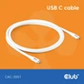 Kép 1/8 - Club 3D Kábel - CAC-3001 (USB-C, PD 240W, 20Gbps, 4K60Hz, 2m, fehér)
