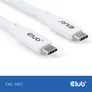 Kép 6/8 - Club 3D Kábel - CAC-3001 (USB-C, PD 240W, 20Gbps, 4K60Hz, 2m, fehér)