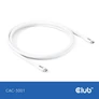 Kép 7/8 - Club 3D Kábel - CAC-3001 (USB-C, PD 240W, 20Gbps, 4K60Hz, 2m, fehér)