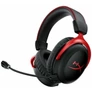 Kép 1/6 - HyperX Fejhallgató - Cloud II Wireless (Vezeték nélküli, USB, fekete/piros)