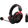 Kép 2/6 - HyperX Fejhallgató - Cloud II Wireless (Vezeték nélküli, USB, fekete/piros)