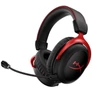 Kép 3/6 - HyperX Fejhallgató - Cloud II Wireless (Vezeték nélküli, USB, fekete/piros)