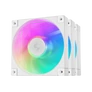 Kép 1/10 - DeepCool Cooler 12cm - FD12 ARGB WH( (3in1) (27,6dB; max. 109,07 m3/h; 3pin csat; hydro bearing, ház hűtésre, PWM, fehé)