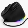 Kép 1/3 - Bluestork Egér - M-W-ERGO-LUMI (Ergonomic, 3600 DPI, 6 gomb, optikai, RGB, fekete)