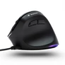 Kép 2/3 - Bluestork Egér - M-W-ERGO-LUMI (Ergonomic, 3600 DPI, 6 gomb, optikai, RGB, fekete)