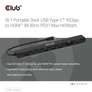 Kép 1/7 - Club 3D USB Hub - CSV-2550 (USB-C to 3xUSB-C, 3xUSB-A, RJ45, SD/MicroSD, 140W PD, HDMI, 8K30hz)