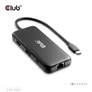 Kép 6/8 - Club 3D USB Hub - CSV-2551 (USB-C to USB-C, 2xUSB-A, RJ45, SD/MicroSD, 100W PD, HDMI, DP, 8K30hz)