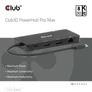 Kép 2/8 - Club 3D USB Hub - CSV-2552 (USB-C to 2xUSB-C, 2xUSB-A, 2xHDMI, RJ45, SD/MicroSD, 100W PD, 4K60hz)