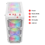 Kép 4/9 - Spirit of Gamer Számítógépház - REBEL XT White (fekete, ablakos, 4x12cm ventilátor, alsó táp,  ATX, 1xUSB3.0, 2xUSB2.0)