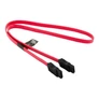 Kép 1/2 - Delock Kábel - 82676 (SATA3, egyenes/egyenes csatl.(fémlappal), Max.: 6Gb/s, piros, 0,3m)