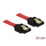 Kép 2/2 - Delock Kábel - 82676 (SATA3, egyenes/egyenes csatl.(fémlappal), Max.: 6Gb/s, piros, 0,3m)