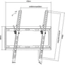 Kép 2/2 - Equip TV Fali konzol - 650311 (32"-55", dönthető, faltávolság: 25mm, Max.: 35kg, fekete)