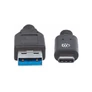 Kép 2/2 - Manhattan Kábel - USB3.0 to Type-C kábel, 1m, Fekete