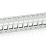 Kép 4/5 - Equip Keystone Patch Panel - 767124 (24 port, Cat6, 1U, árnyékolt, szürke)