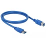 Kép 2/2 - Delock Kábel - 82580 (USB3.0, A-B kábel, apa/apa, kék, 1m)