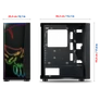 Kép 9/9 - Spirit of Gamer Számítógépház - GHOST ONE RGB (fekete, ablakos, 2x12cm ventilátor, ATX, mATX, 2xUSB3.0, 1xUSB2.0)