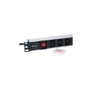Kép 2/3 - Equip Hálózati Elosztó - 333310 (IEC 320 C14, 8x IEC13, Rack 1U, 1,8m kábel, aluminium, fekete)
