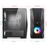 Kép 10/10 - Spirit of Gamer Számítógépház - Rogue V RGB (fekete, ablakos, 2x12cm ventilátor, alsó táp,  ATX, 1xUSB3.0, 2xUSB2.0)