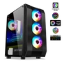Kép 1/10 - Spirit of Gamer Számítógépház - Rogue VI RGB (fekete, ablakos, 4x12cm ventilátor, alsó táp,  ATX, 1xUSB3.0, 2xUSB2.0)