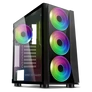 Kép 7/9 - Spirit of Gamer Számítógépház - GHOST III RGB (fekete, ablakos, 4x12cm ventilátor, ATX, mATX, 2xUSB3.0, 1xUSB2.0)