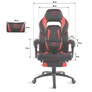 Kép 6/8 - Spirit of Gamer szék - MUSTANG Red (állítható dőlés/magasság; kihajtható lábtartó; max.120kg-ig, piros)