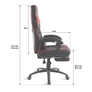 Kép 7/8 - Spirit of Gamer szék - MUSTANG Red (állítható dőlés/magasság; kihajtható lábtartó; max.120kg-ig, piros)