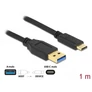 Kép 1/2 - Delock Kábel - 83870 (USB Type-C -> USB-A 3.1 Gen2, Max.: 10 Gb/s, fekete, 1m)