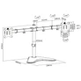Kép 6/6 - Equip Monitor Asztali konzol - 650123 (17"-32",2 monitor,dönthető, forgatható, Max.: 2x 8kg, fekete)