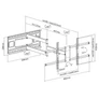 Kép 5/7 - Equip TV Fali konzol - 650327 (43"-80", Max.: 50kg, dönthető, forgatható, fekete)