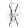 Kép 4/5 - Equip TV Fali konzol - 650405 (23"-55", dönthető, forgatható, Max.: 30kg, fekete)
