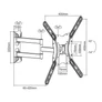 Kép 4/5 - Equip TV Fali konzol - 650407 (23"-55", dönthető, forgatható, kihúzható, Max.: 30kg, fekete)