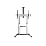 Kép 2/8 - Equip TV állvány - 650605 (60"-100" álló, dönthető, állítható magasság, gurulós, Max.:100kg, fekete/ezüst)