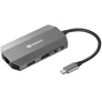 Kép 1/2 - Sandberg Notebook Dokkoló - USB-C 6in1 Travel Dock (USB-C bemenet; HDMI+2xUSB3.0+USB-C+RJ45+SD kimenet)