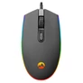 Kép 1/8 - Everest Gamer Egér - SM-GX66  (1600 DPI, 4gomb, 1,25m harisnyázott kábel, optikai, fekete, RGB LED)