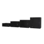 Kép 3/5 - S-Link Rackszekrény - 4U 19" fali kivitel (190x530x400mm, ablakos, Flatpack, Fekete