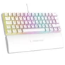 Kép 1/7 - Rampage Billentyűzet - PLOWER K60 White US (Vezetékes, Mechanikus, Blue switch, angol, fehér, RGB LED)