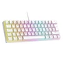 Kép 2/7 - Rampage Billentyűzet - PLOWER K60 White US (Vezetékes, Mechanikus, Blue switch, angol, fehér, RGB LED)