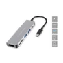 Kép 1/3 - Conceptronic Notebook Dokkoló - DONN02G (USB-C to HDMI+USB-C PD:60W+USB-A+SD/TF, szürke)