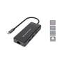 Kép 1/6 - Conceptronic Notebook Dokkoló - DONN14G (USB-C to 2xHDMI+USB-C PD:100W+3xUSB-A+RJ-45, fekete)