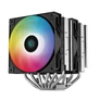Kép 2/10 - DeepCool CPU Cooler - AG620 BK ARGB (29,4 dB; max, 115,32 m3/h; 4pin csatlakozó, 6 db heatpipe, 12cm, PWM, LED)