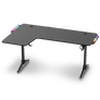 Kép 2/10 - Spirit of Gamer Gamer Asztal - Headquarter 600 L (MDF lap, fém lábak, fekete, RGB LED háttérvilágítás, 140 x 60 x 75cm)
